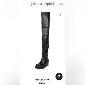 Jeffrey Campbell Over the Knee Black Boot